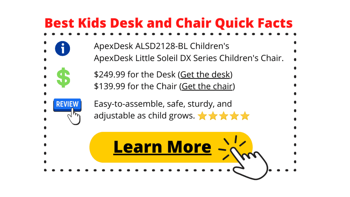 Best Kids Desk and Chair for Writing